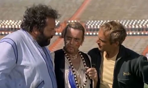 Luciano Rossi mit Bud Spencer und Terence Hill