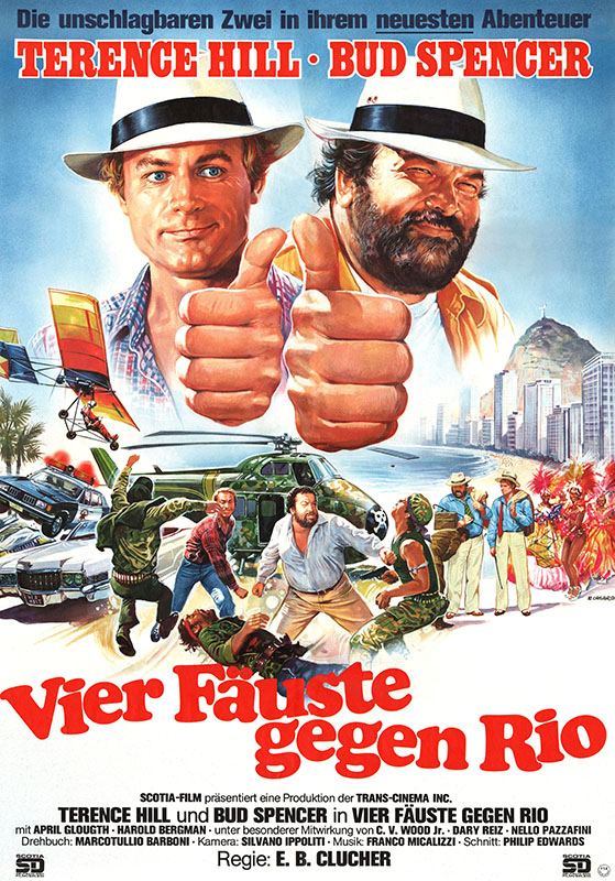 Filmplakat Deutsch "Vier Fäuste gegen Rio"