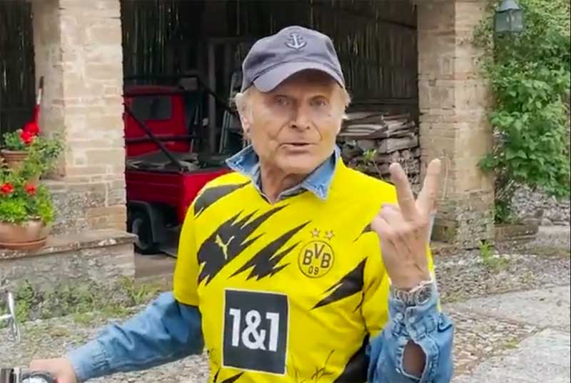 Terence Hill den BVB und Dortmund-Stürmer Haaland